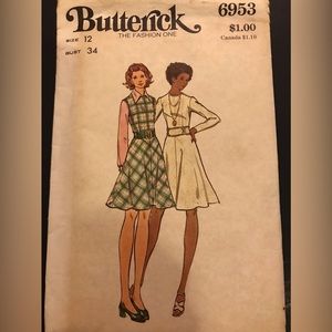 Size 12 Butterick Vintage (used) Pattern 6953